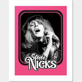 Stevie Nicks Black White in Frame Posters and Art